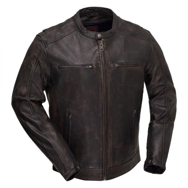 First Manufacturing® FIM253SDC-XXL-BLK - Hipster Men's Leather Jacket ...