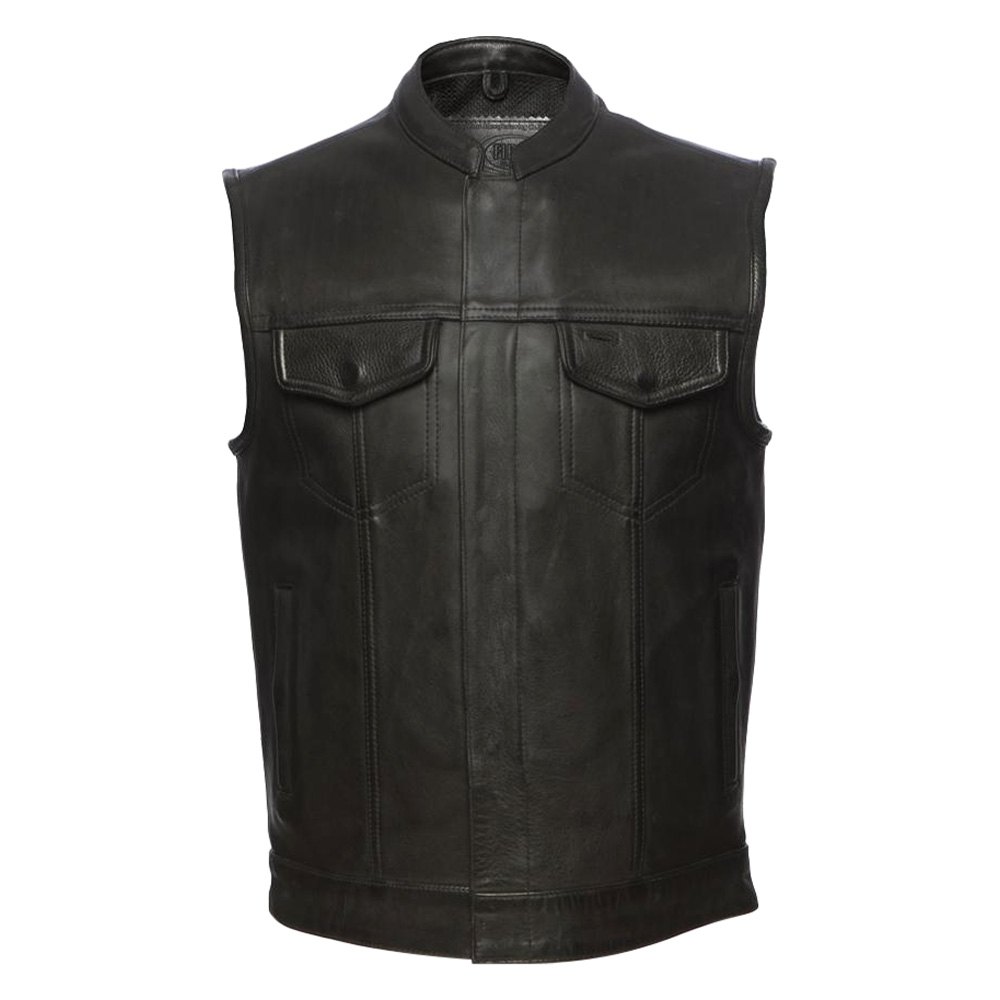 First Manufacturing® FIM686CPM5X-4X-BLK - Hotshot Men's Leather Vest ...